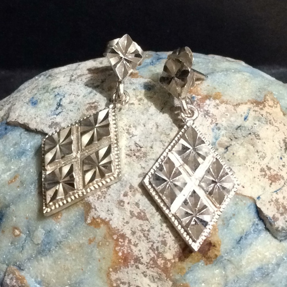 Beverly Hills Sterling Silver Earrings.